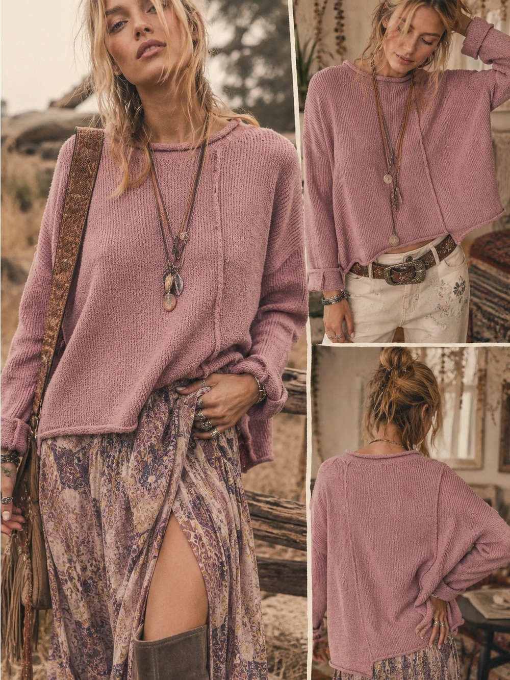 ZENANA | Asymmetric Hem Drop Shoulder Sweater